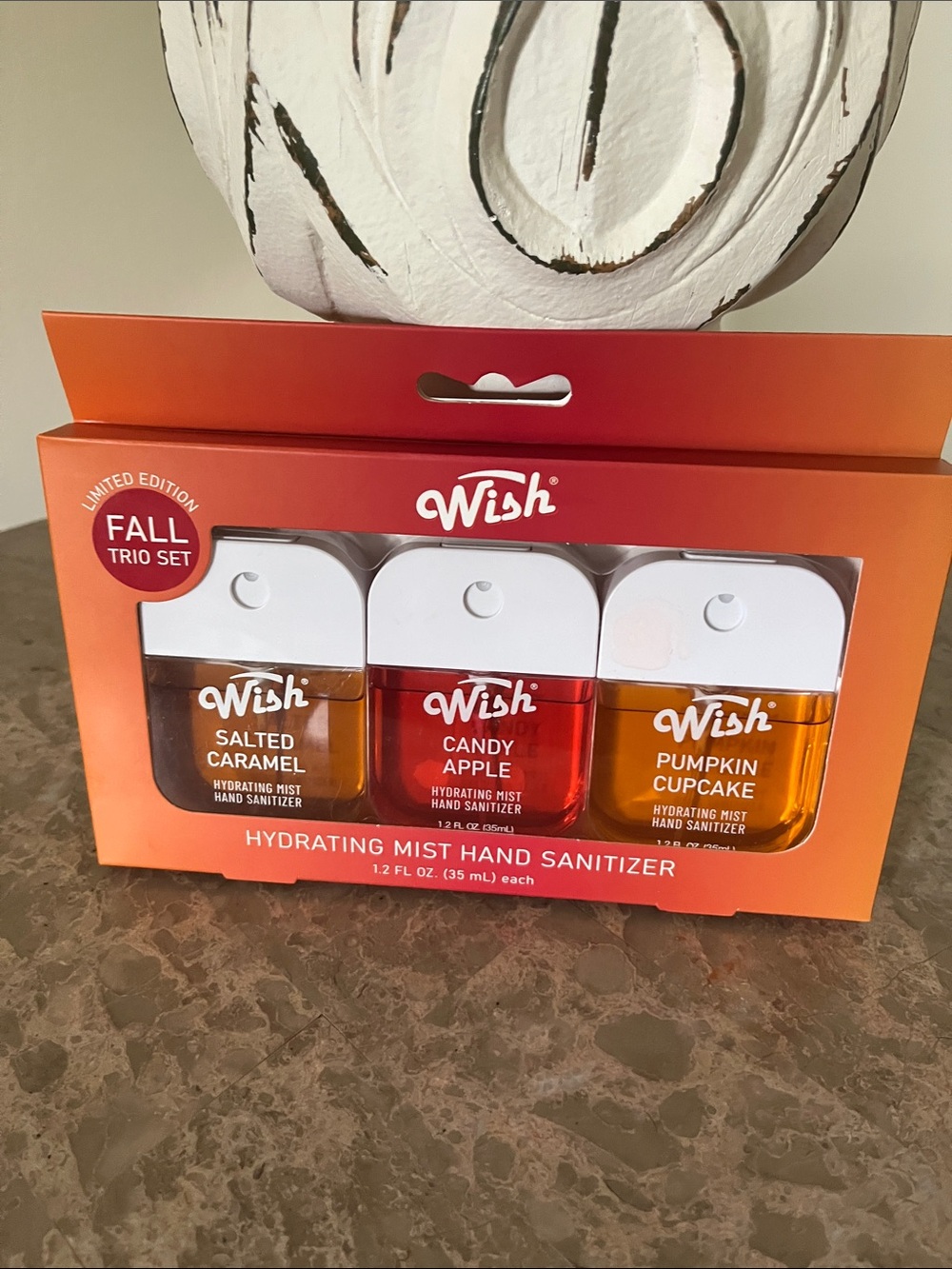 WISH Fall Trio Sanitizer Set Limited Edition Hand Sanitizer Fall Seasonal Travel
